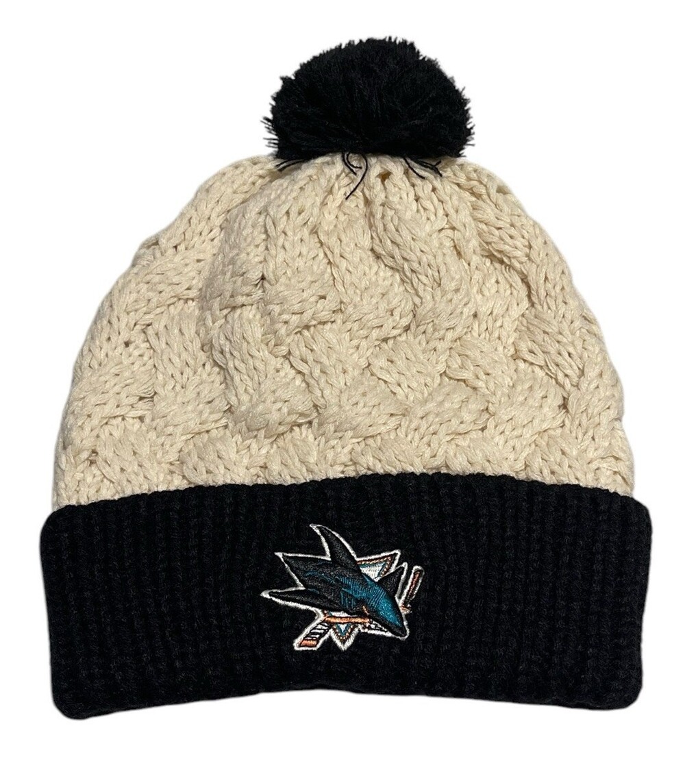 San Jose Sharks Pom Knit Winter Hat Cap Skully Beanie NHL Pro Hockey